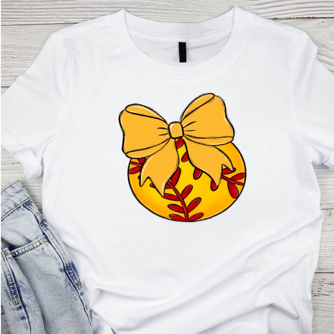 Bow and Ball Softball Tee
