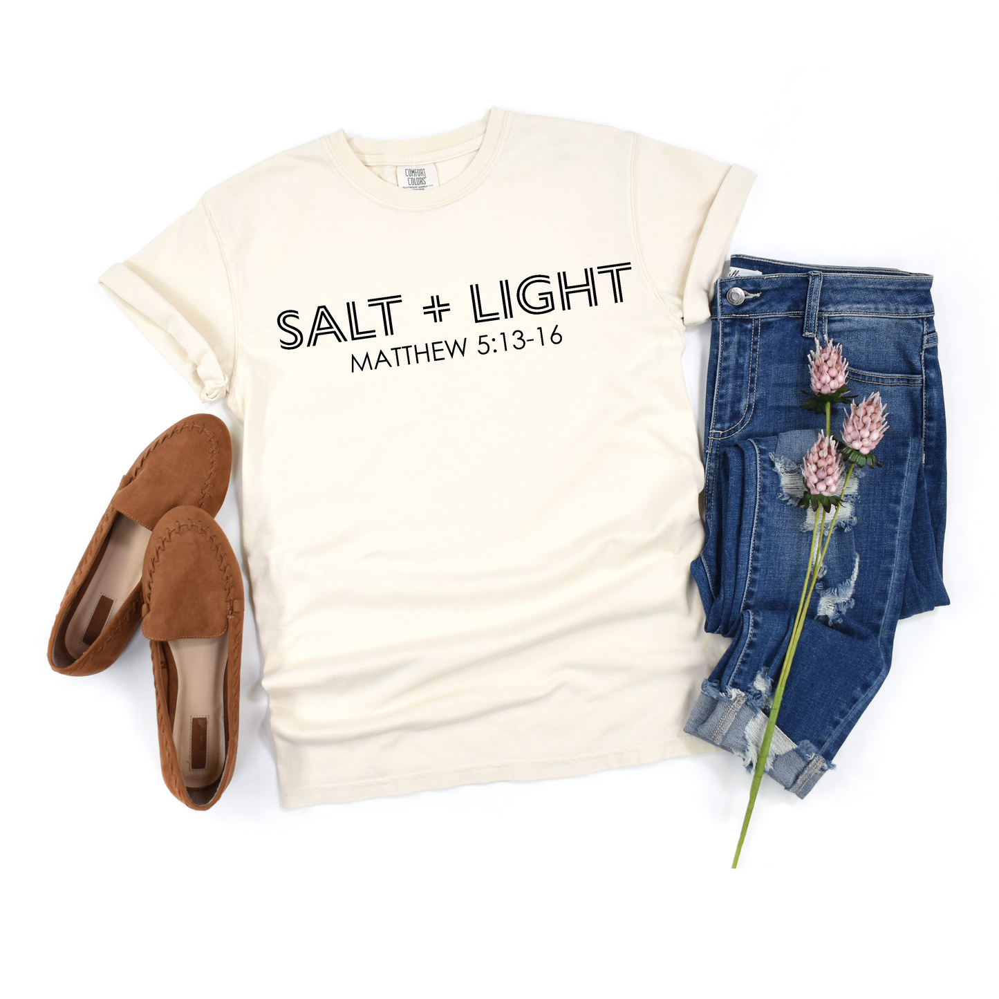 "Salt + Light" short sleeve tee