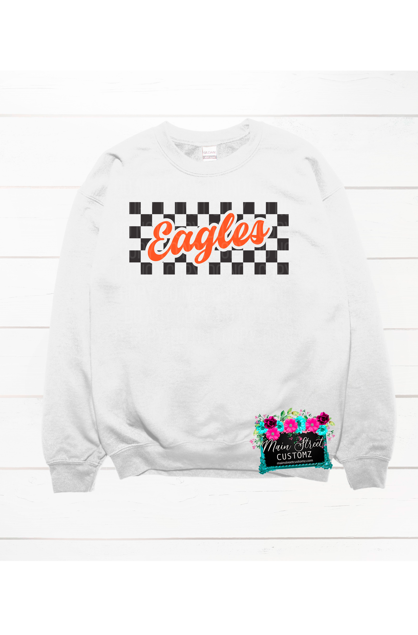 Eagles Check Crew Neck Sweatshirt