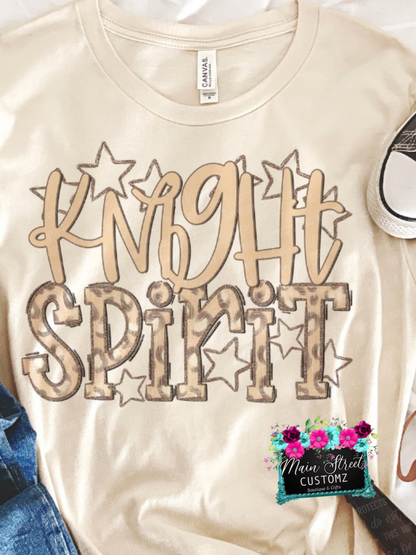 Neutral Leopard Mascot Tee