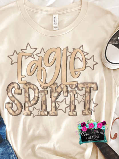 Neutral Leopard Mascot Tee