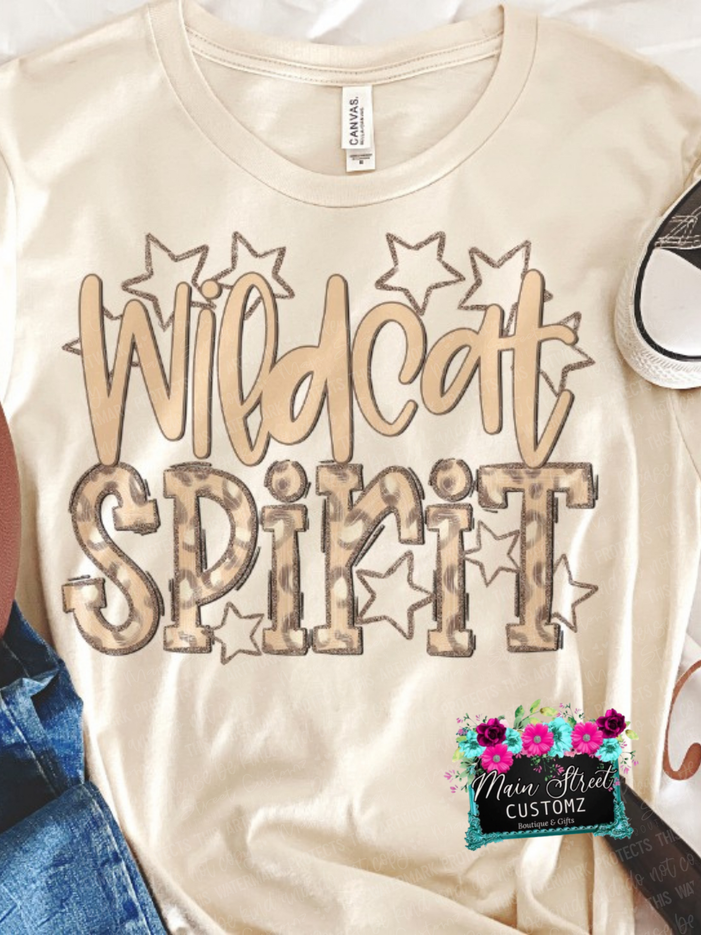 Neutral Leopard Mascot Tee