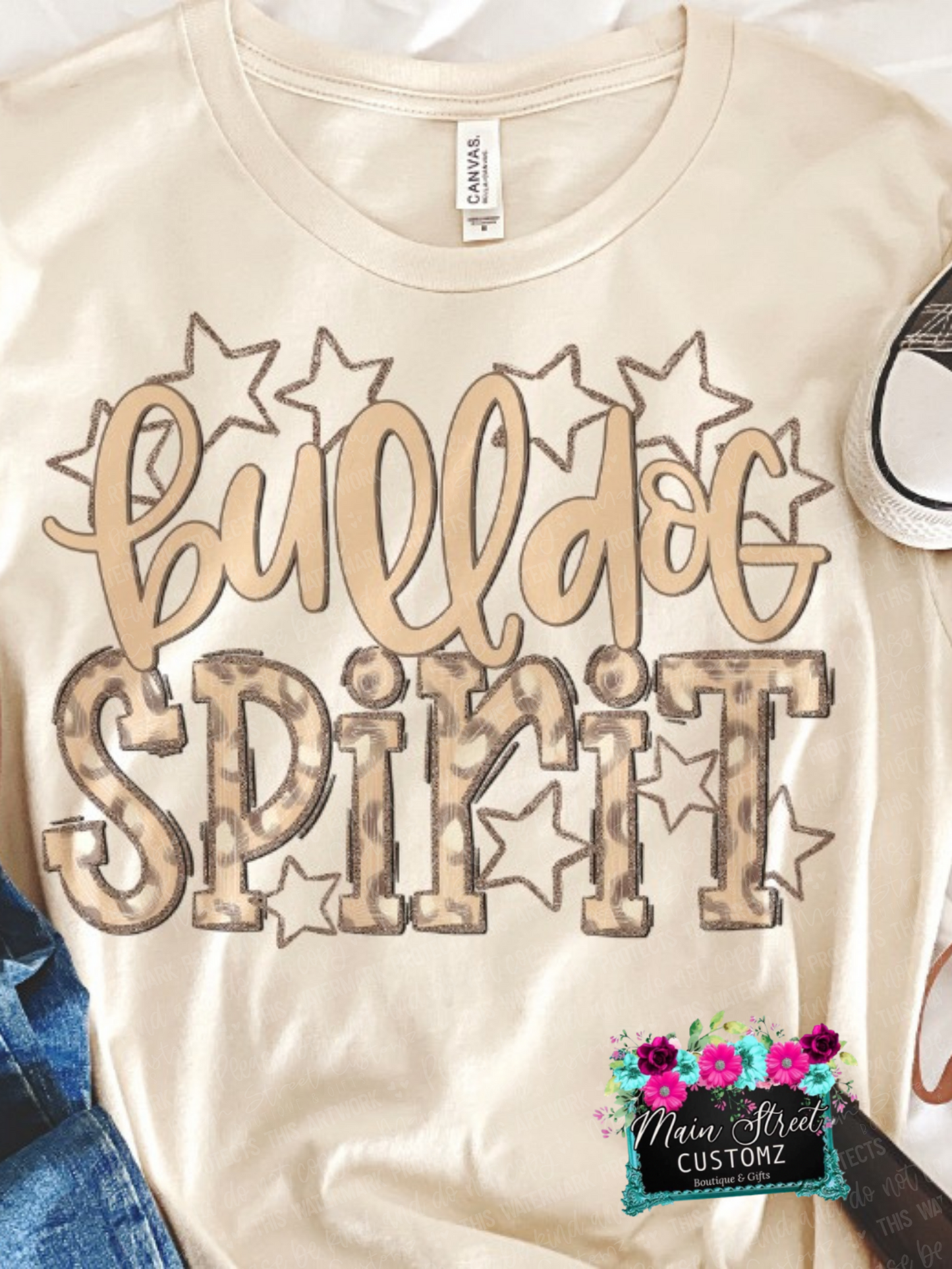 Neutral Leopard Mascot Tee