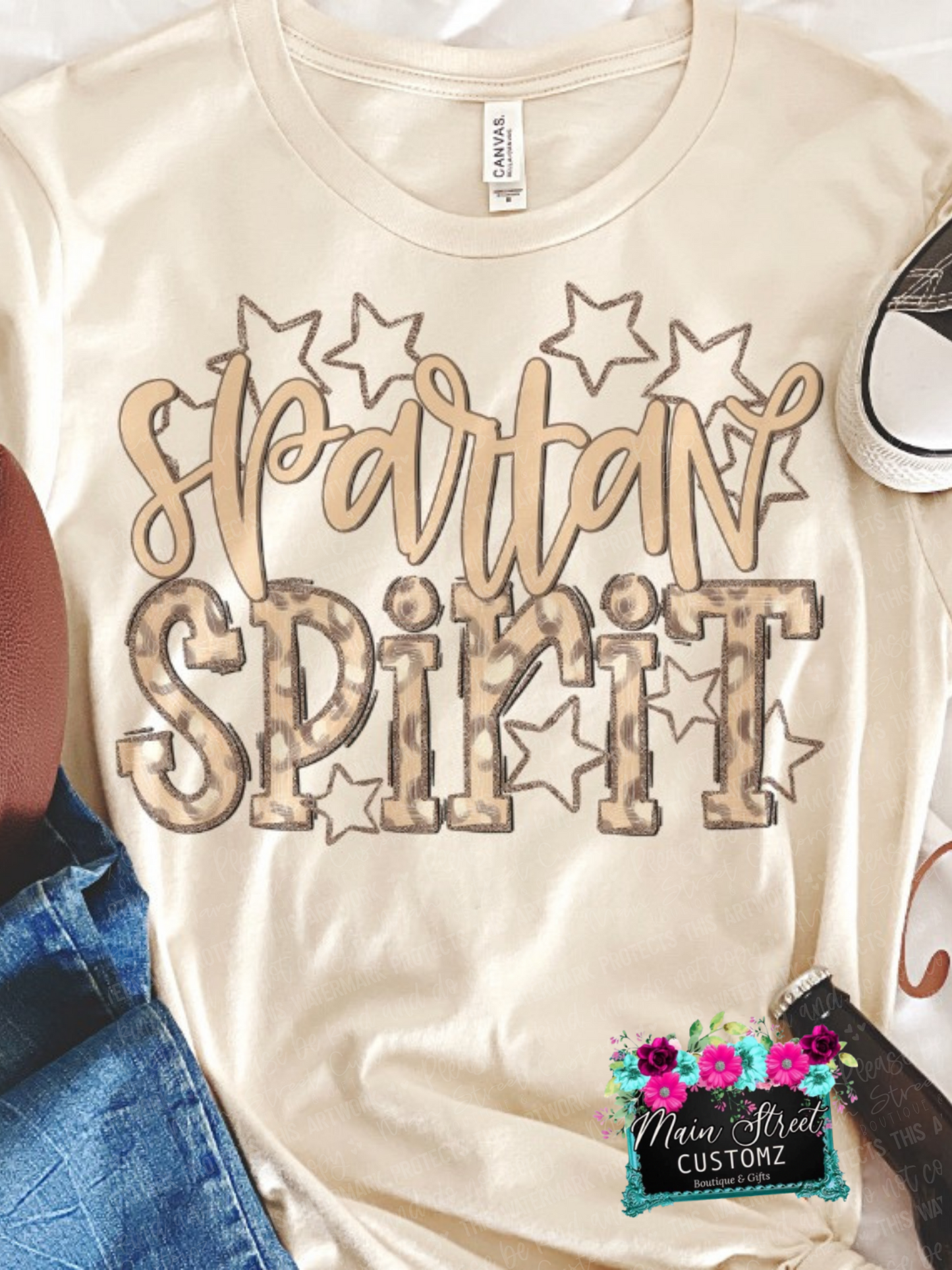 Neutral Leopard Mascot Tee