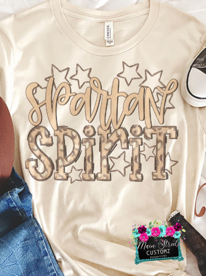 Neutral Leopard Mascot Tee