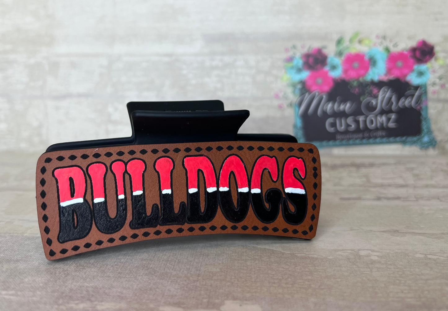 Bulldog Hair Claw Clip