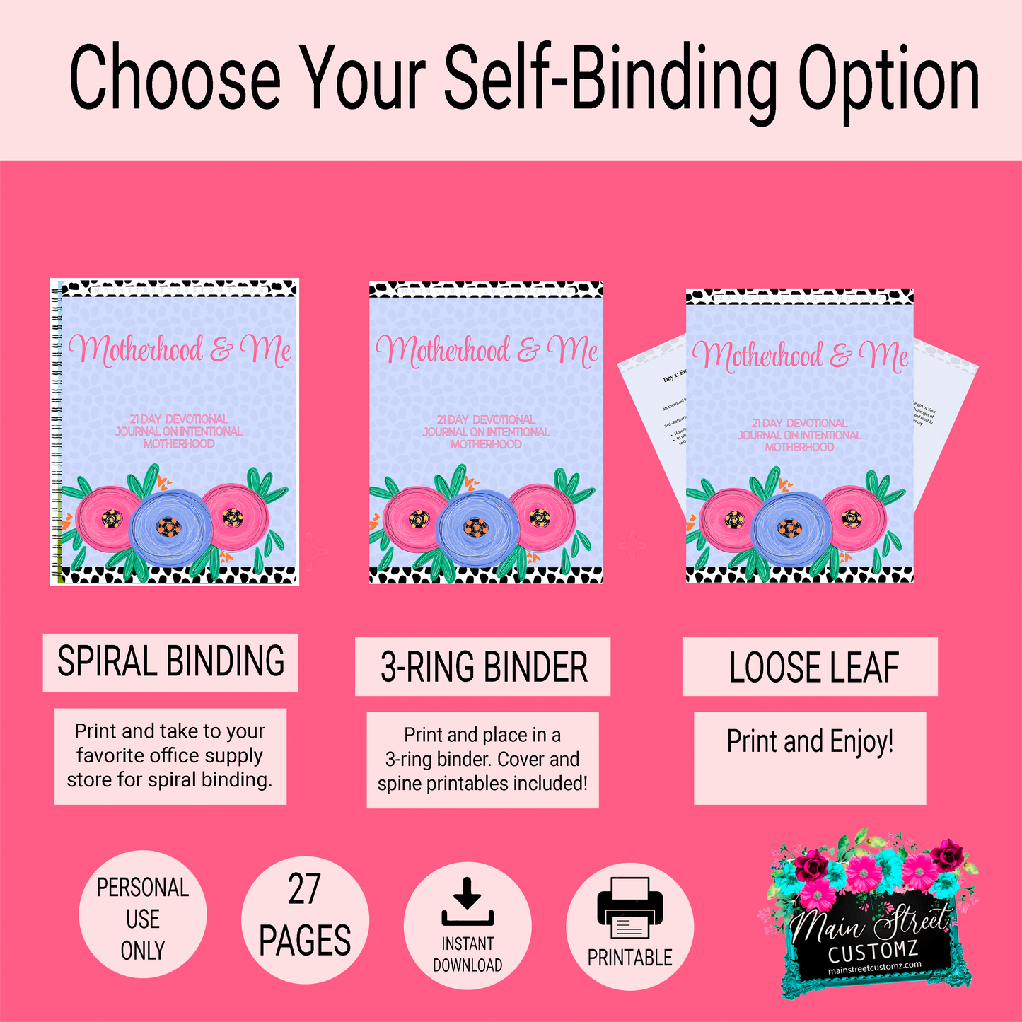 Motherhood & Me 21-Day Devotional Journal