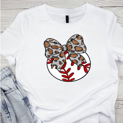 Bow and Ball Baseball Tee