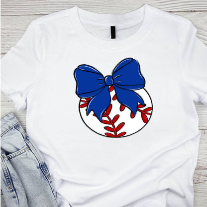 Bow and Ball Baseball Tee