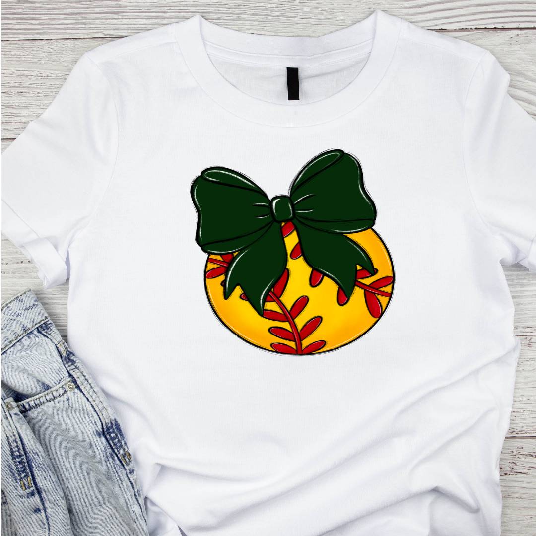 Bow and Ball Softball Tee