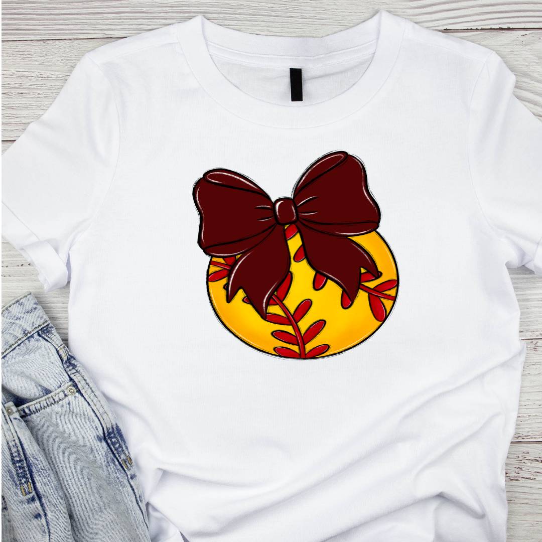 Bow and Ball Softball Tee