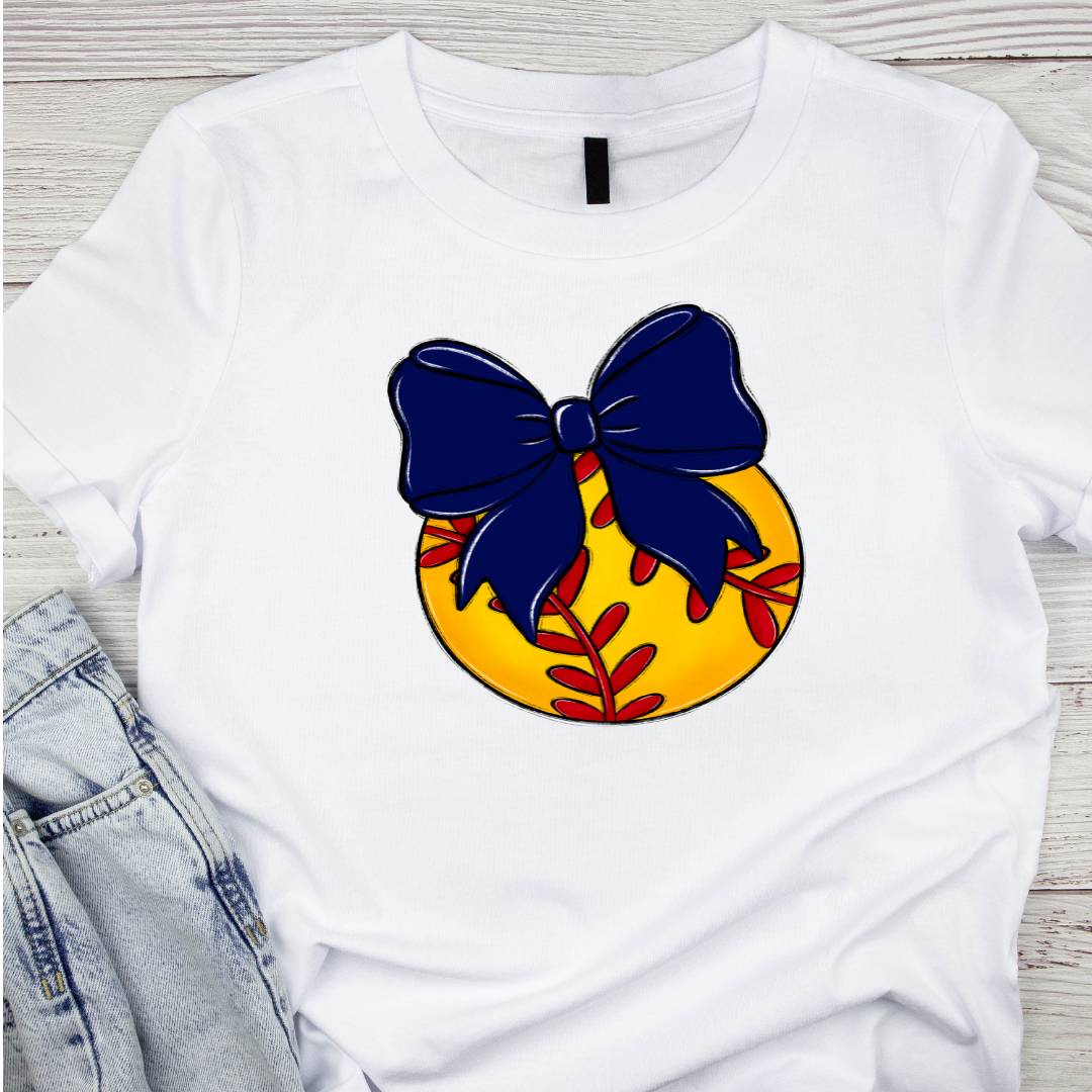 Bow and Ball Softball Tee