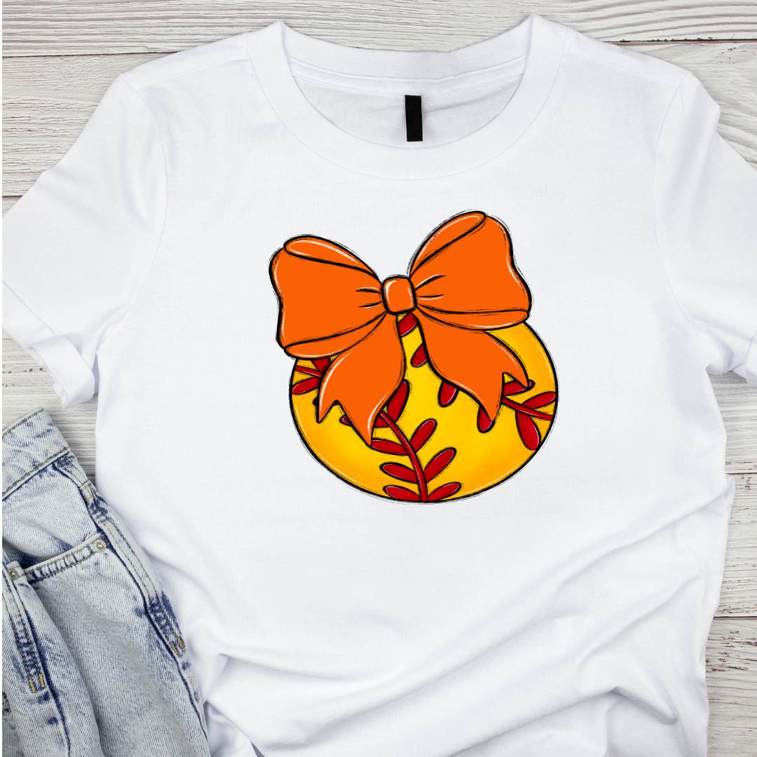 Bow and Ball Softball Tee