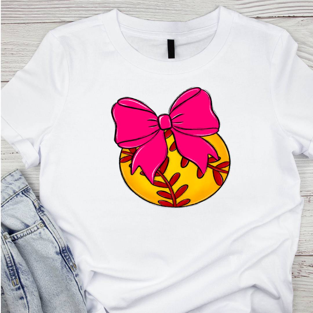 Bow and Ball Softball Tee