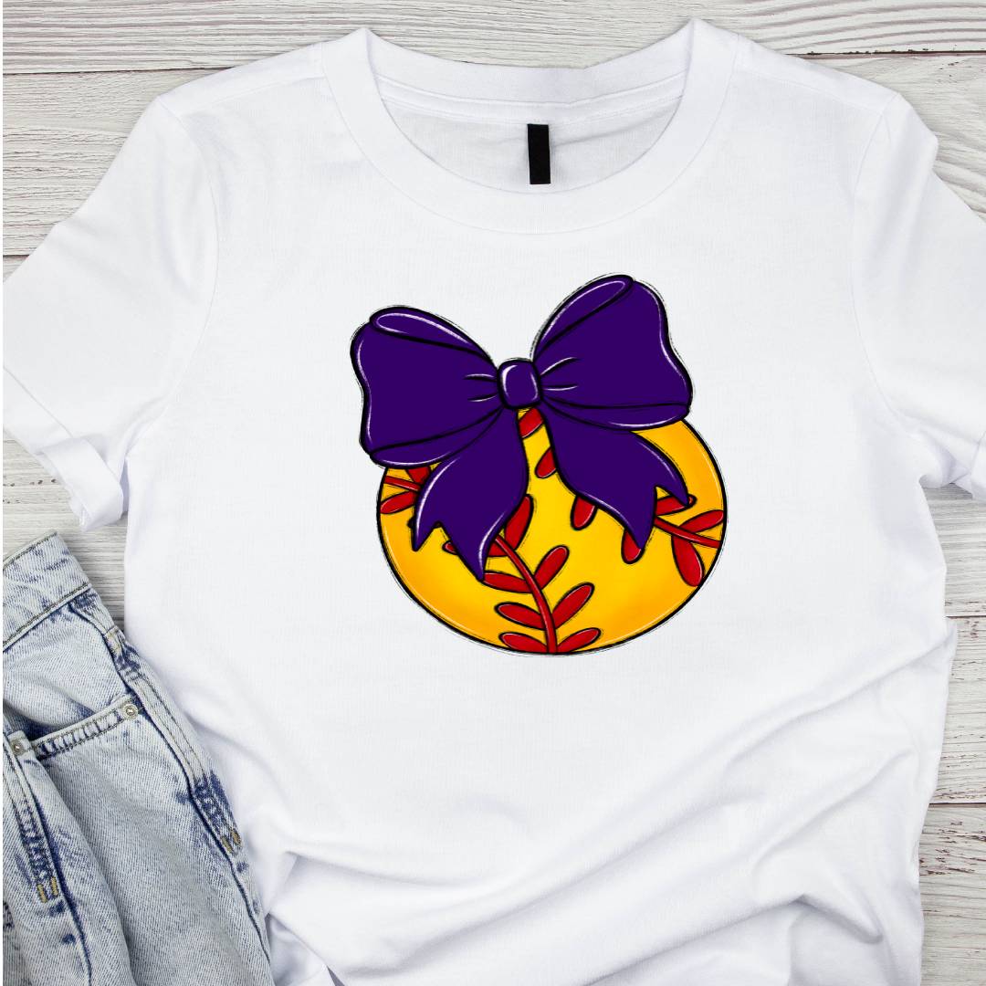Bow and Ball Softball Tee