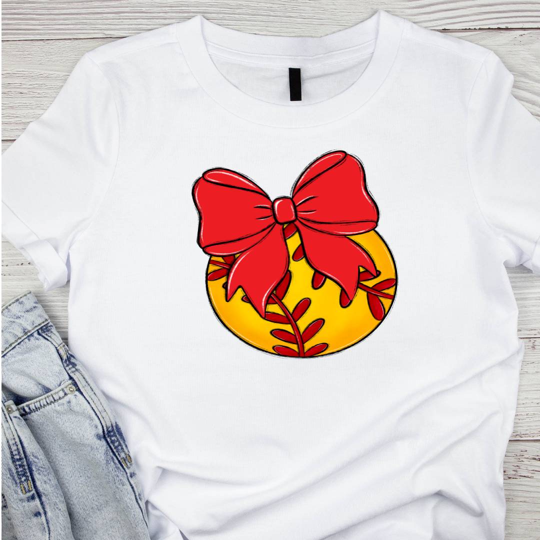 Bow and Ball Softball Tee