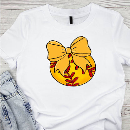 Bow and Ball Softball Tee
