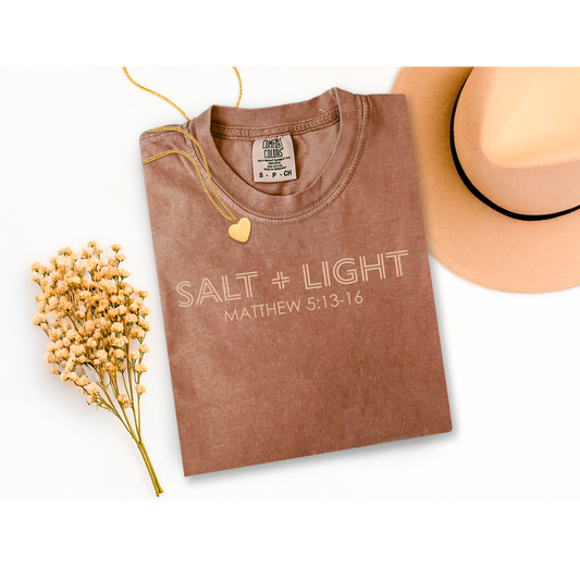 "Salt + Light" short sleeve tee