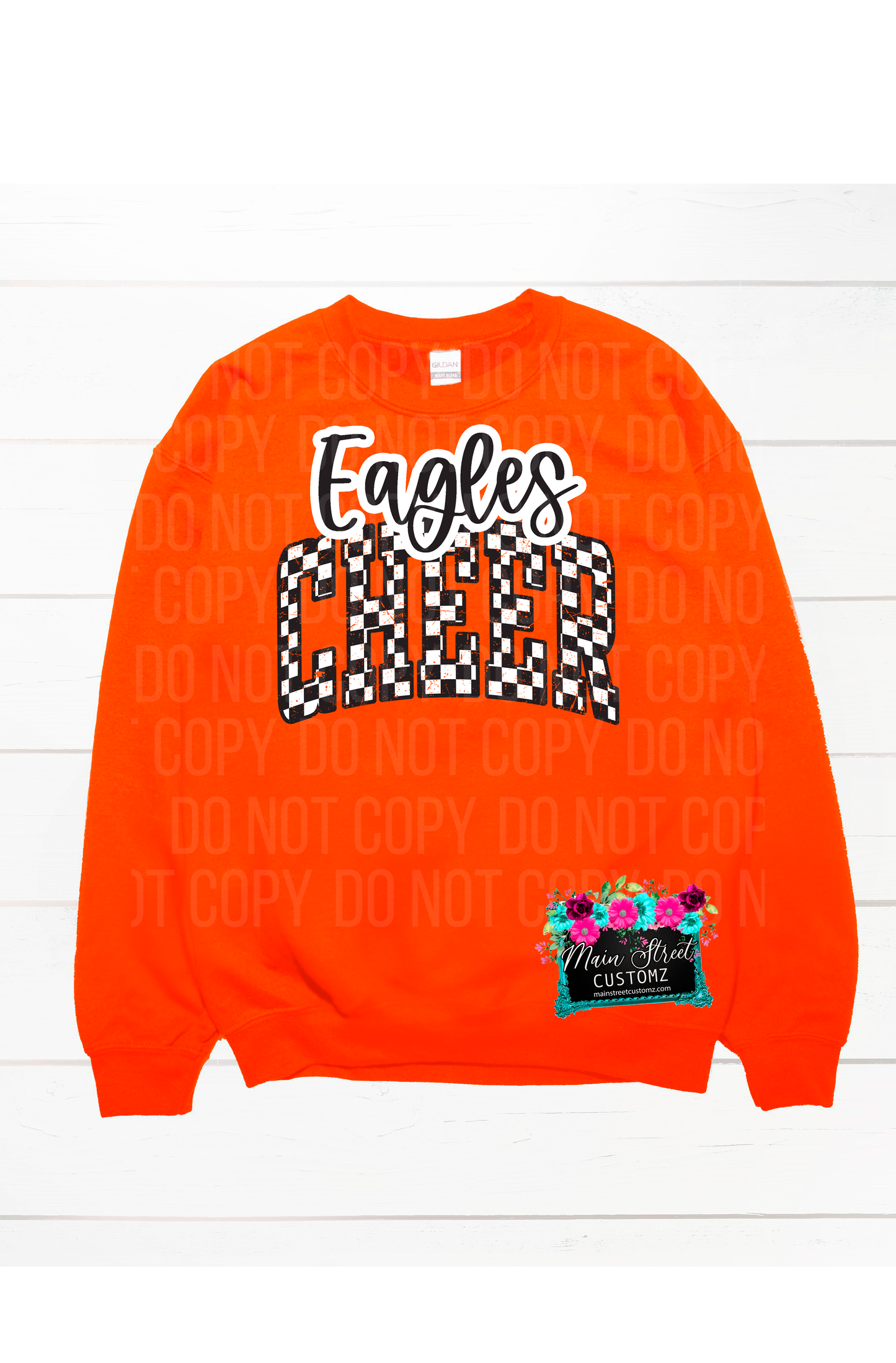 Eagles Cheer Check Crew Neck Sweatshirt