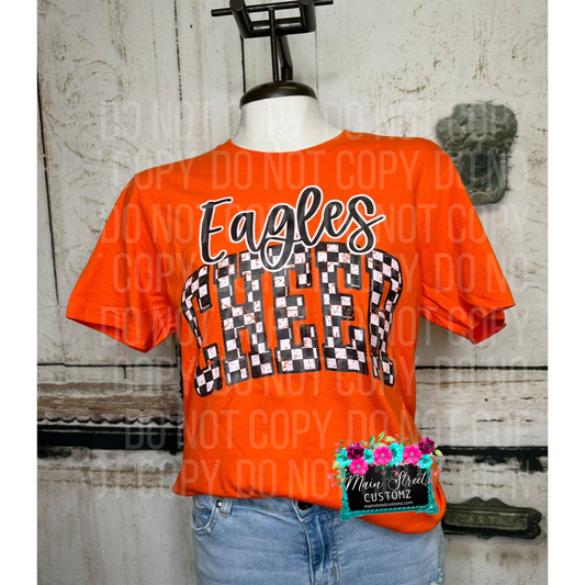 Eagles Cheer Check Tee