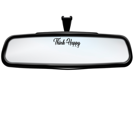 "Think Happy" Rearview Mirror Decal