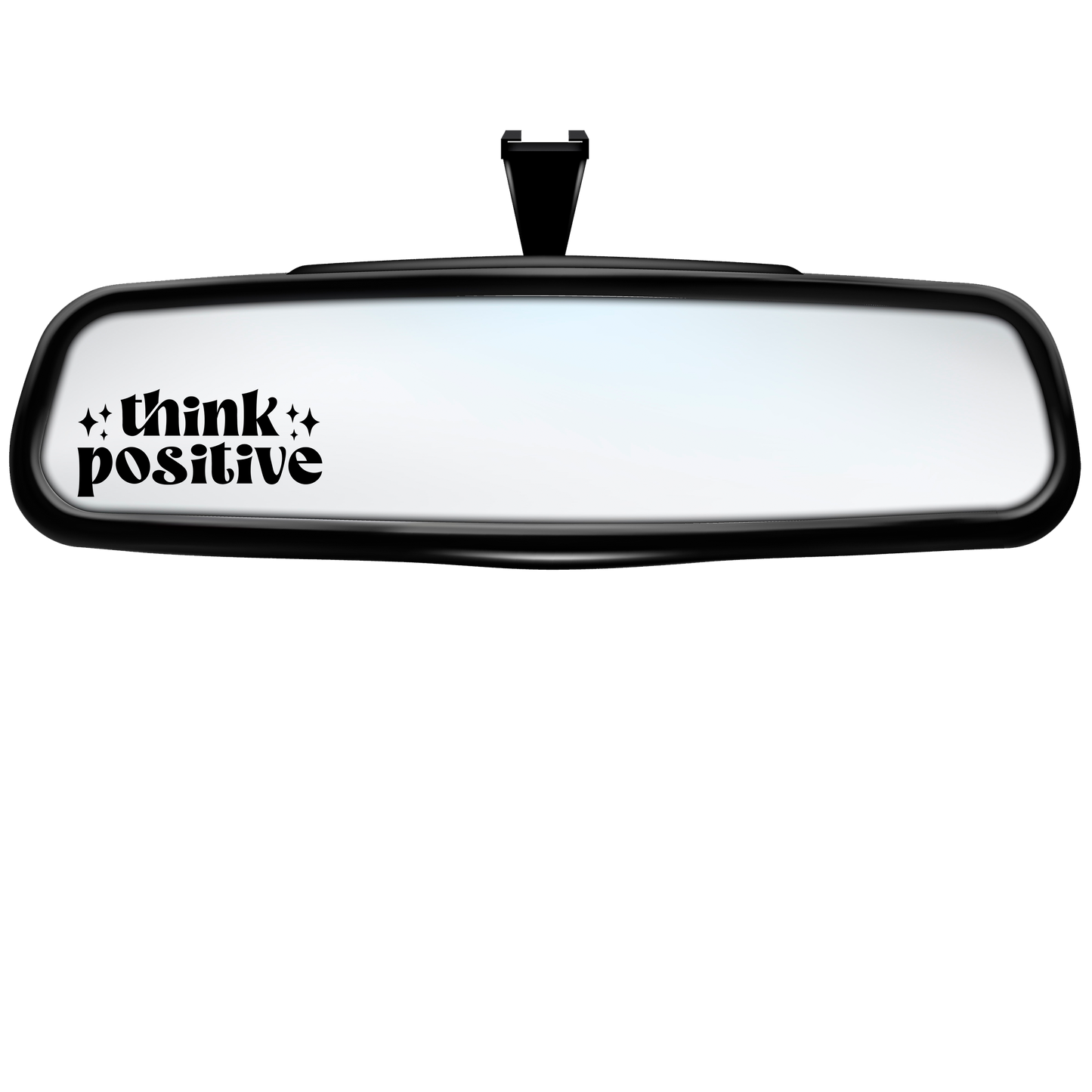 "Think Positive" Rearview Mirror Decal