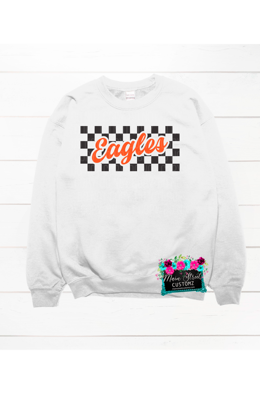 Eagles Check Crew Neck Sweatshirt
